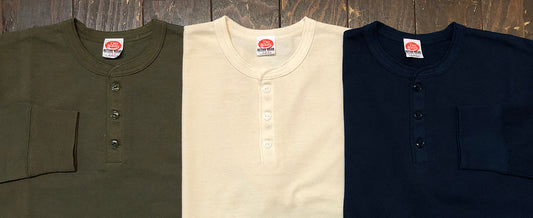L/S Henley Neck Shirt 新色登場!