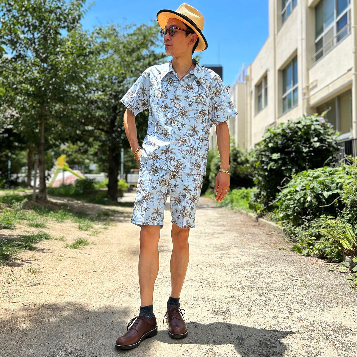 Print 1 flap open shirt