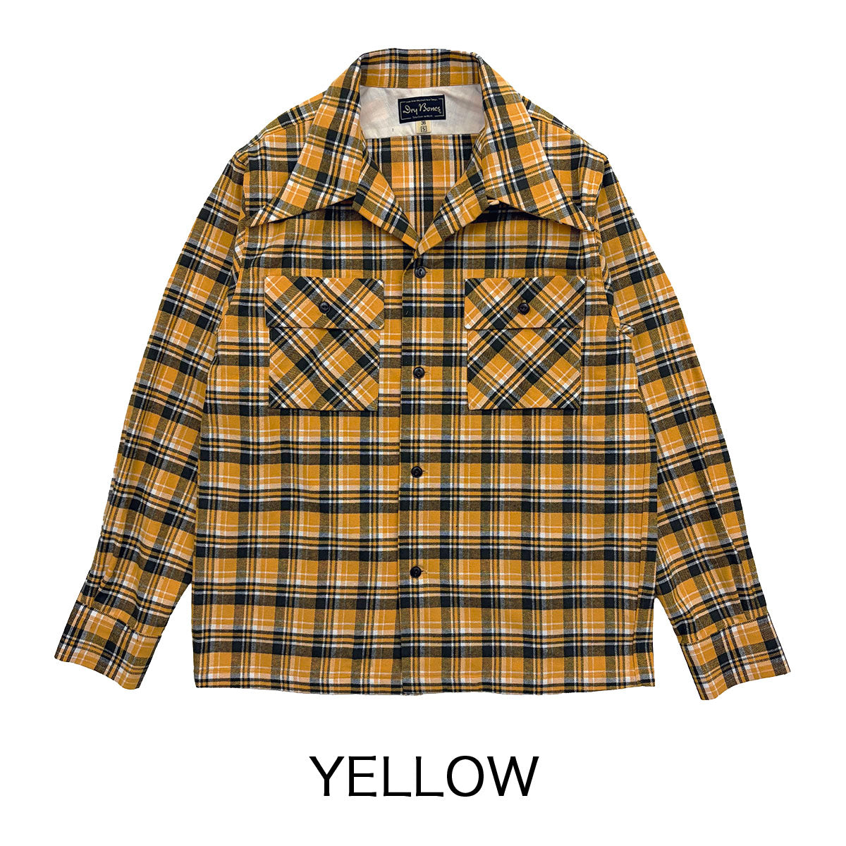 Cotton Viyella 2 Flap Work Open Shirt