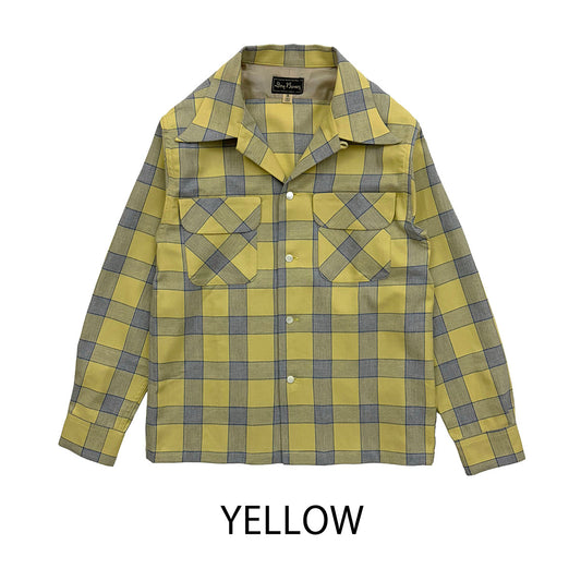 Windowpane Check 2 Flap Open Shirt