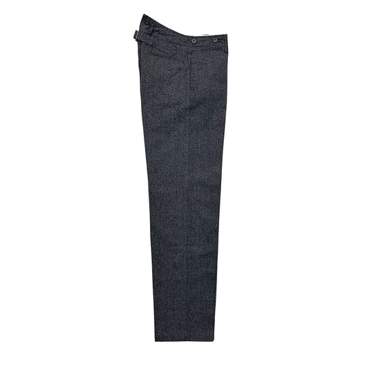 High Back Black Chambray Work Trousers