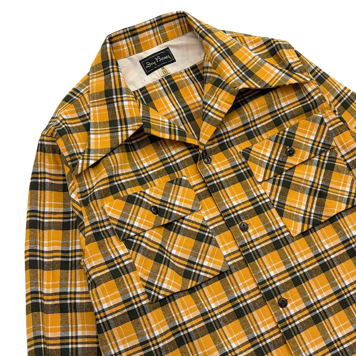 Cotton Viyella 2 Flap Work Open Shirt