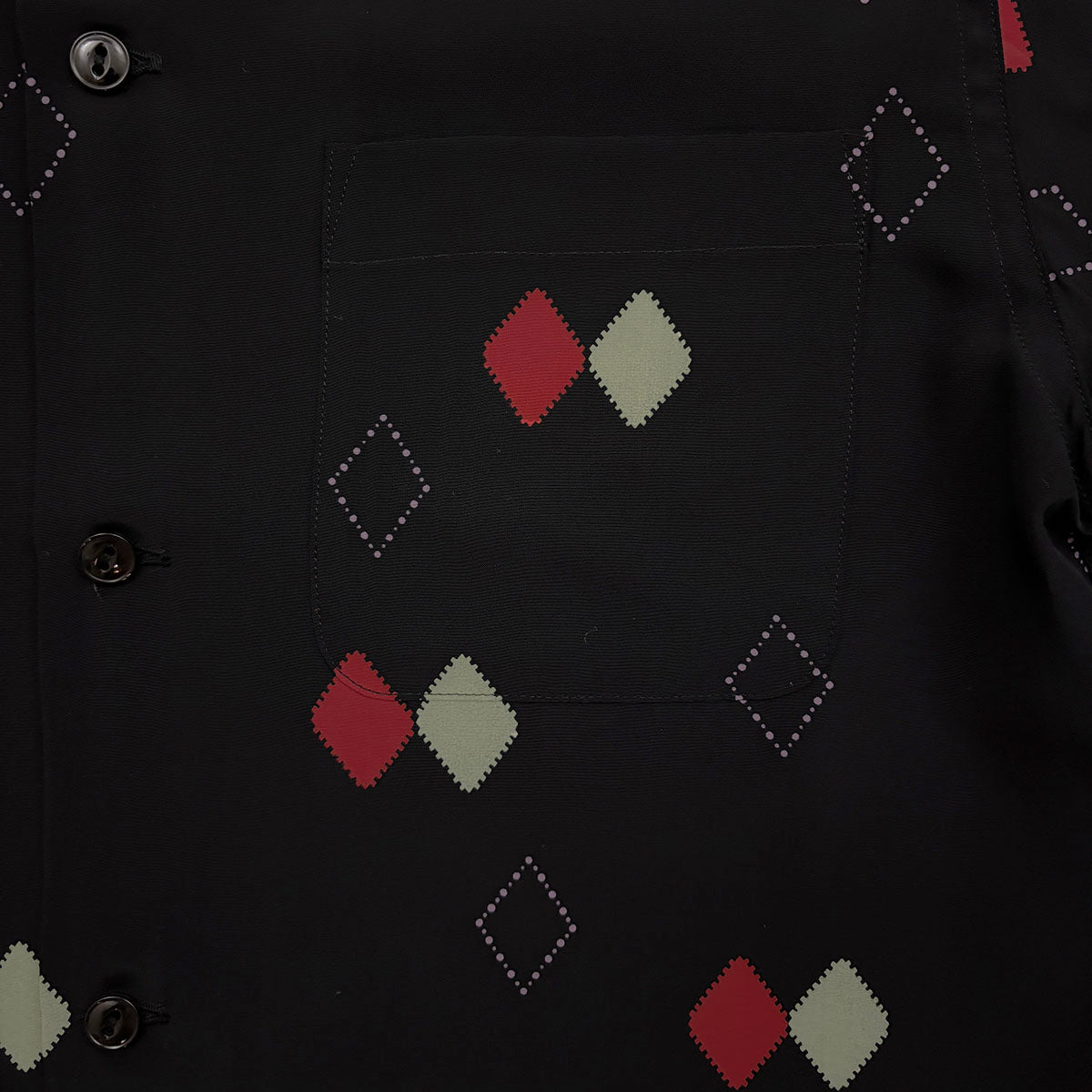 Border Argyle Open Shirt