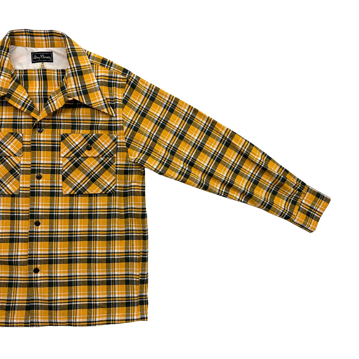 Cotton Viyella 2 Flap Work Open Shirt