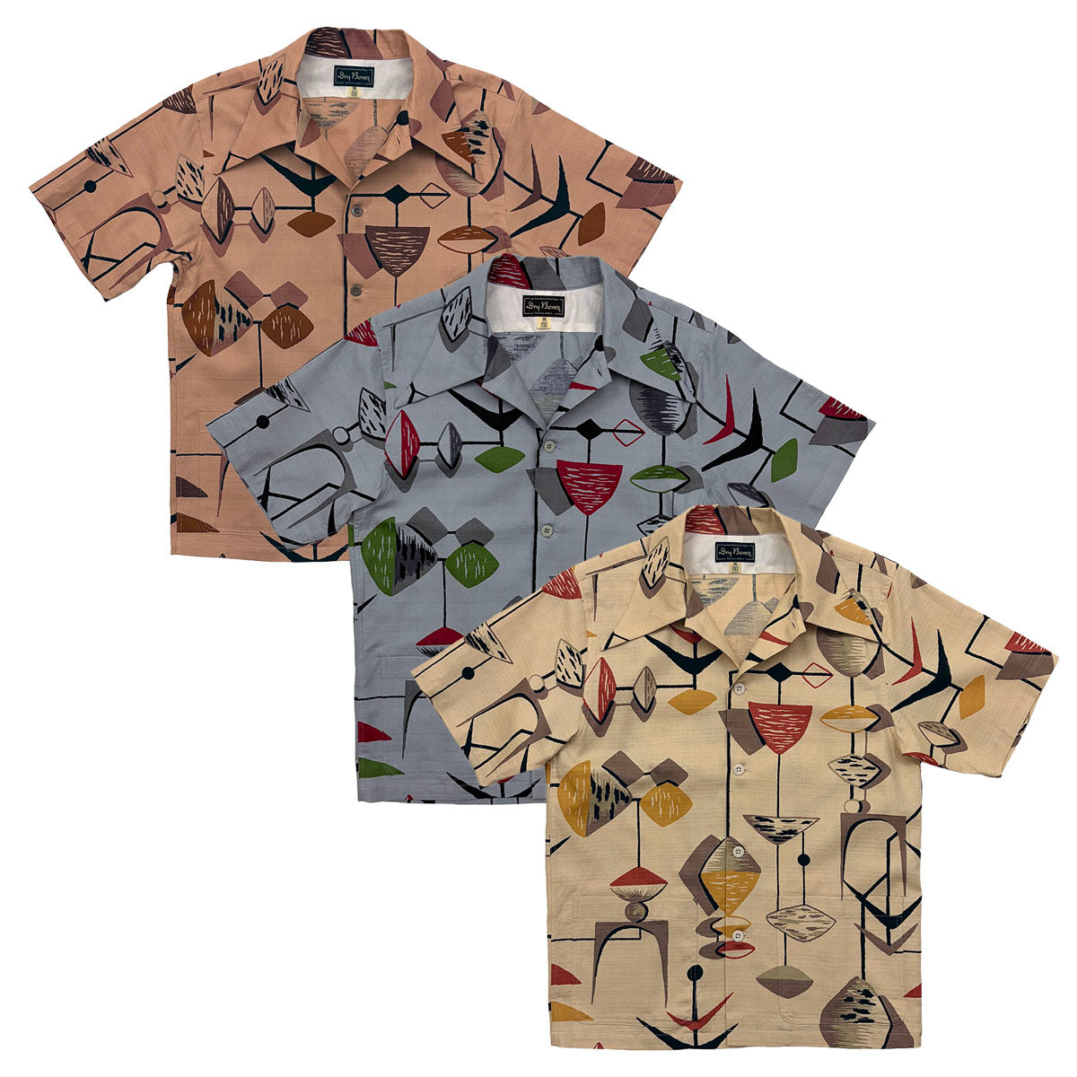 トップス dry bones hawaiian shirt Cowboy Rocket プリント2ポケット オープンシャツ “MOBILE”/ DRY BONES【ドライ