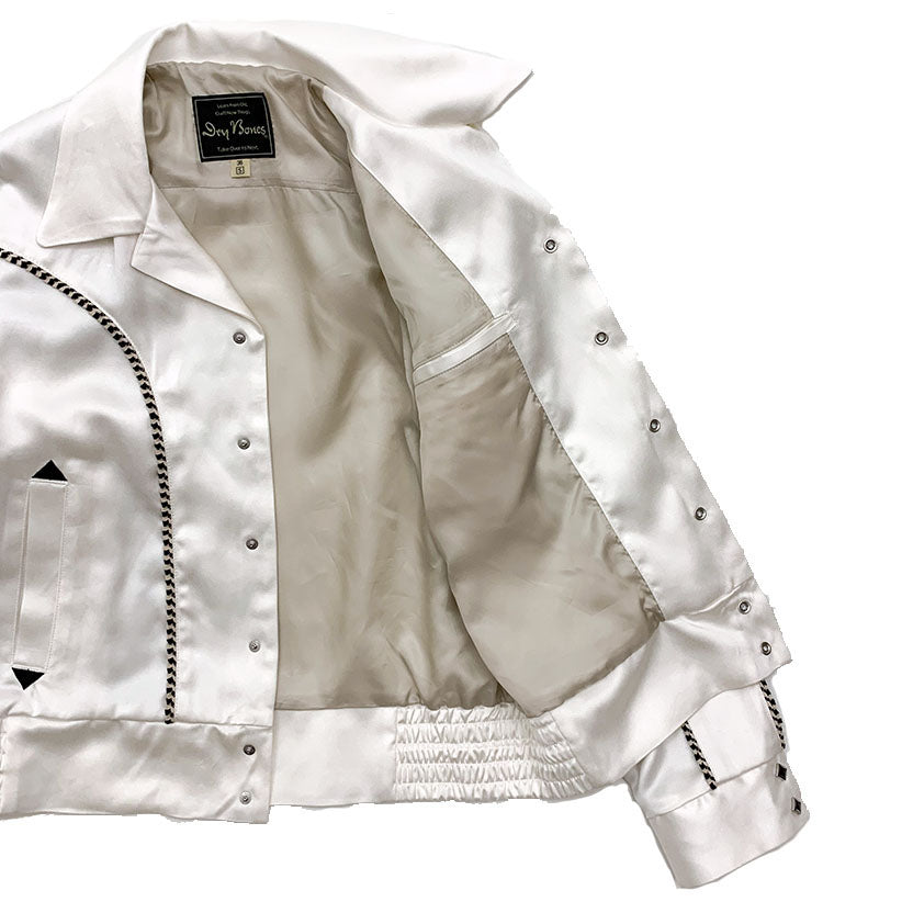 Western Plain Style Satin Jacket
