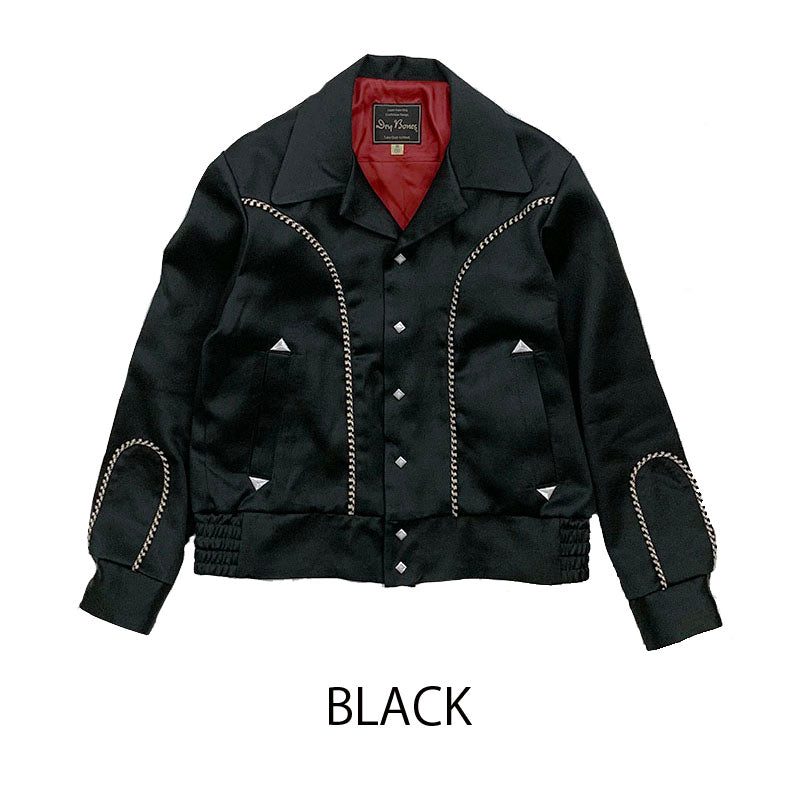 Western Plain Style Satin Jacket