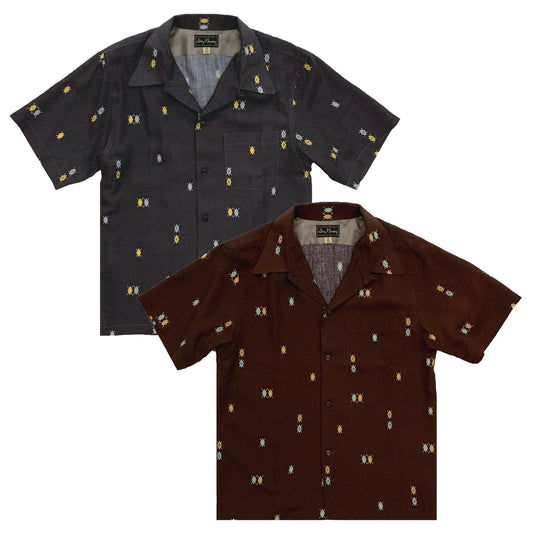 Short Sleeve Print Open Shirt “DOTTING ARGYLE”