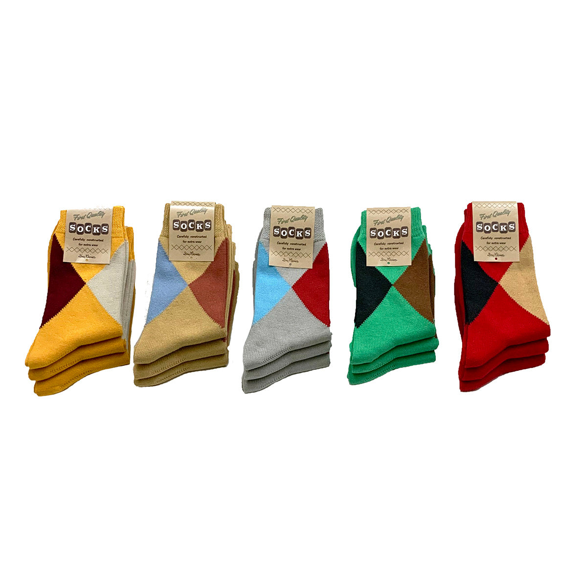 Irregular Argyle Socks