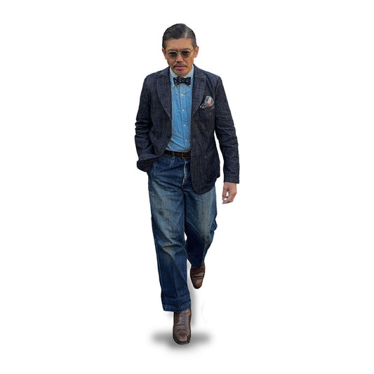 Denim Peaked lapel Jacket