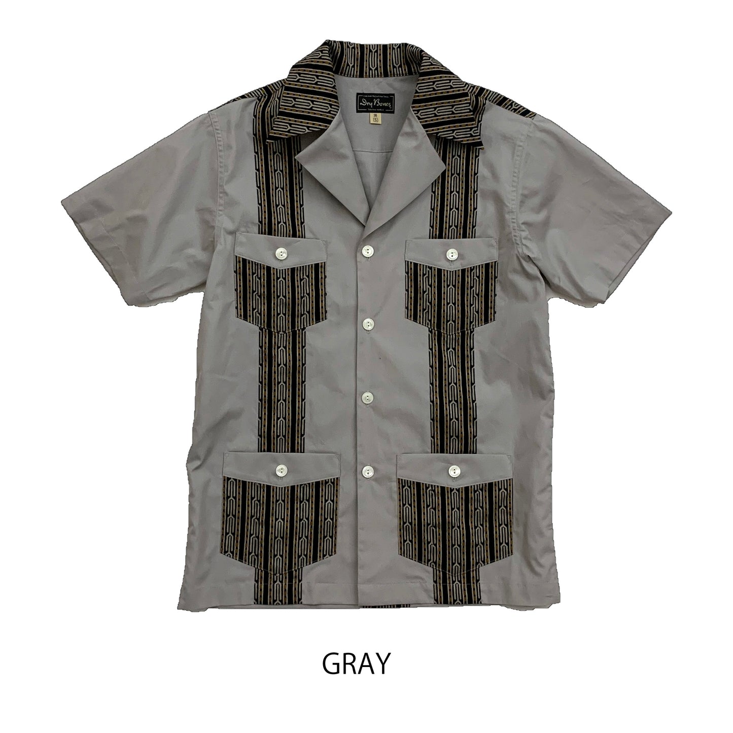 S/S Print 2tone Cuba Shirt