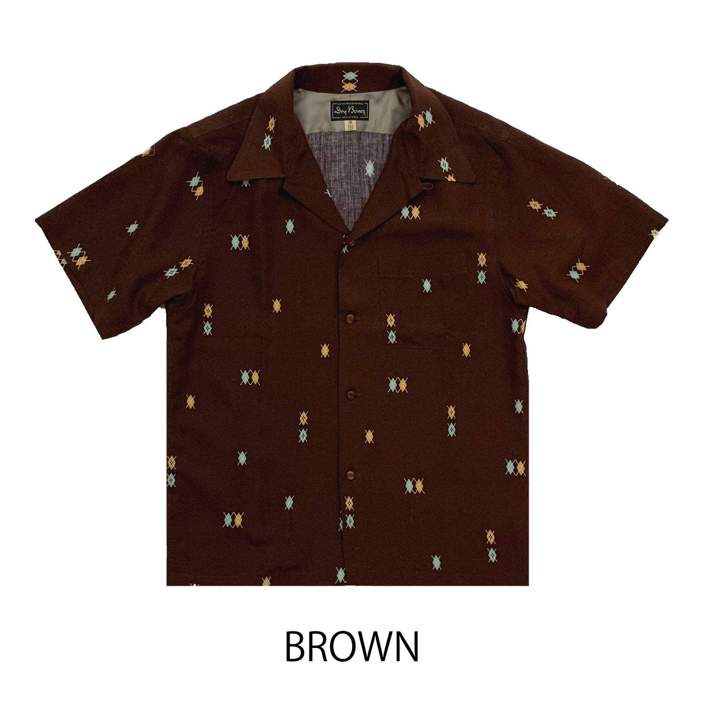 Short Sleeve Print Open Shirt “DOTTING ARGYLE”