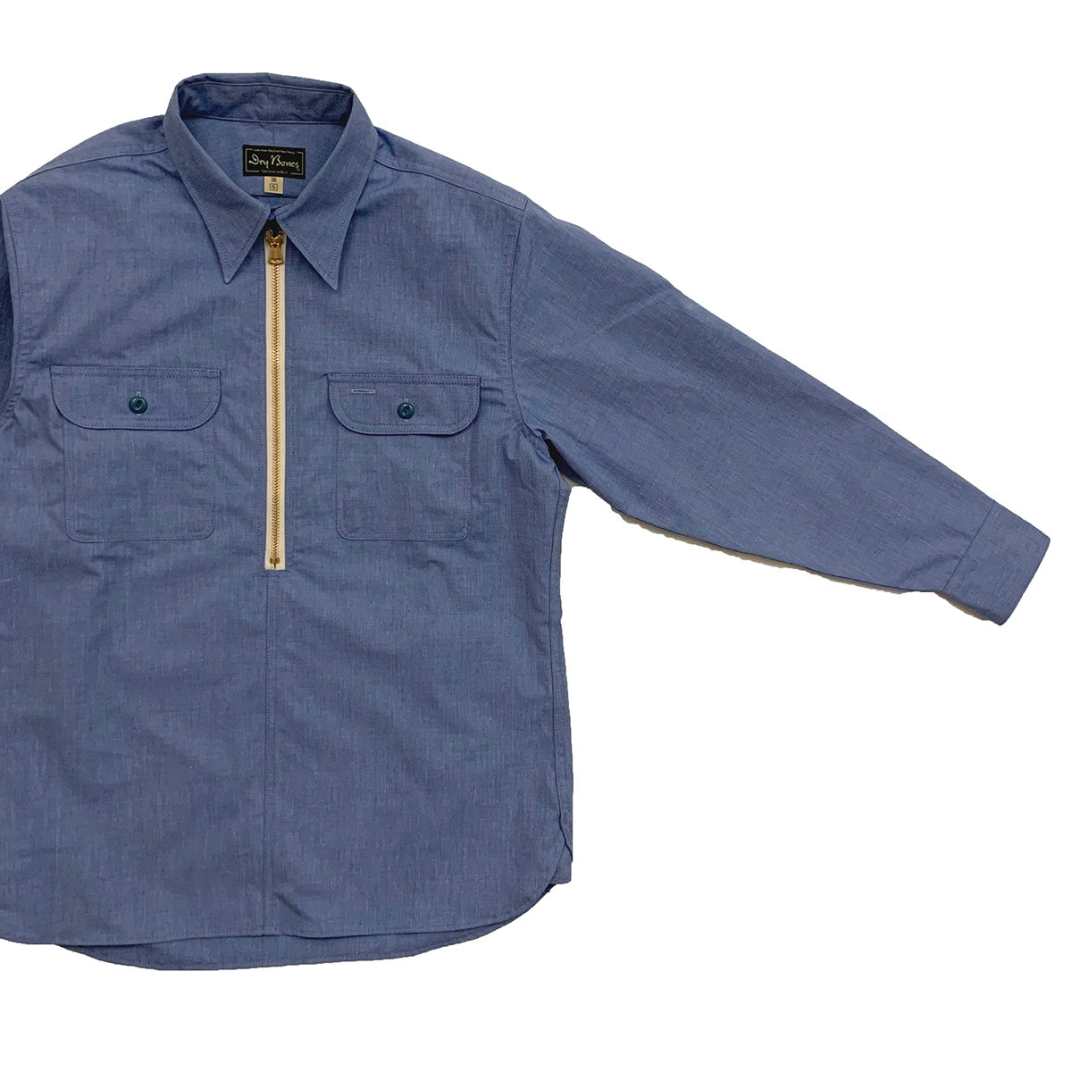 Hairline Half Zip Work Shirt