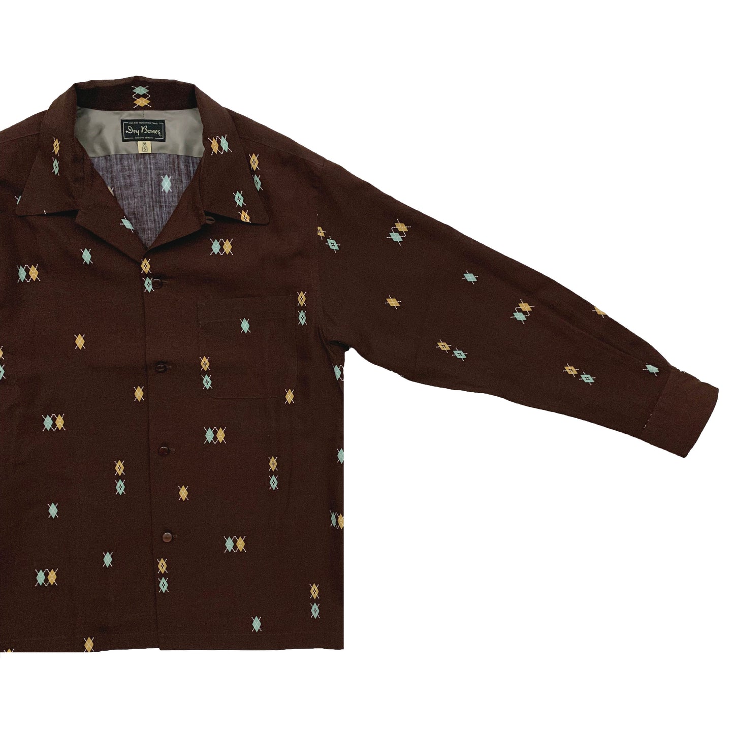 Long Sleeve Print Open Shirt “DOTTING ARGYLE”