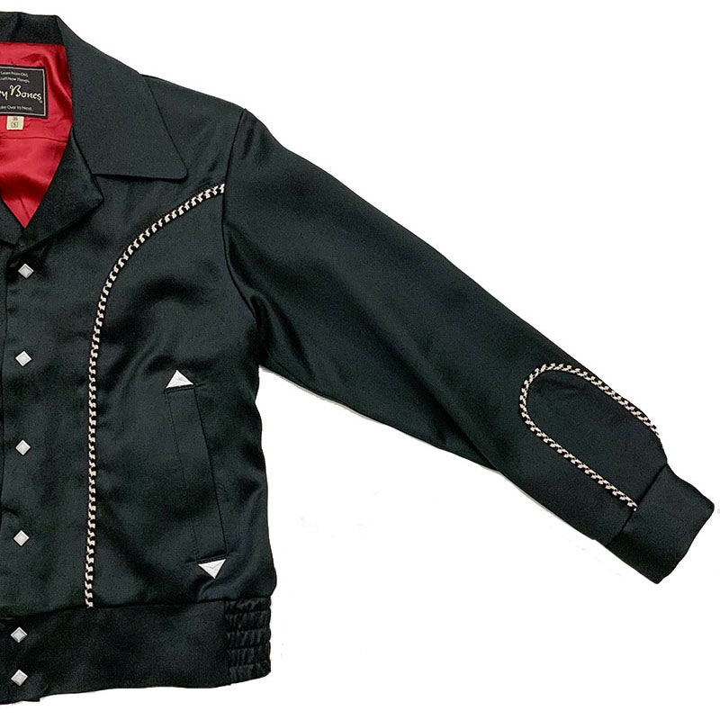 Western Plain Style Satin Jacket