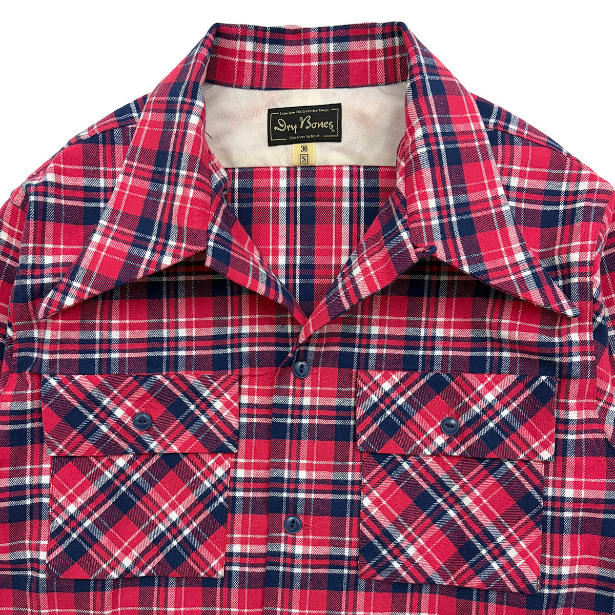 Cotton Viyella 2 Flap Work Open Shirt