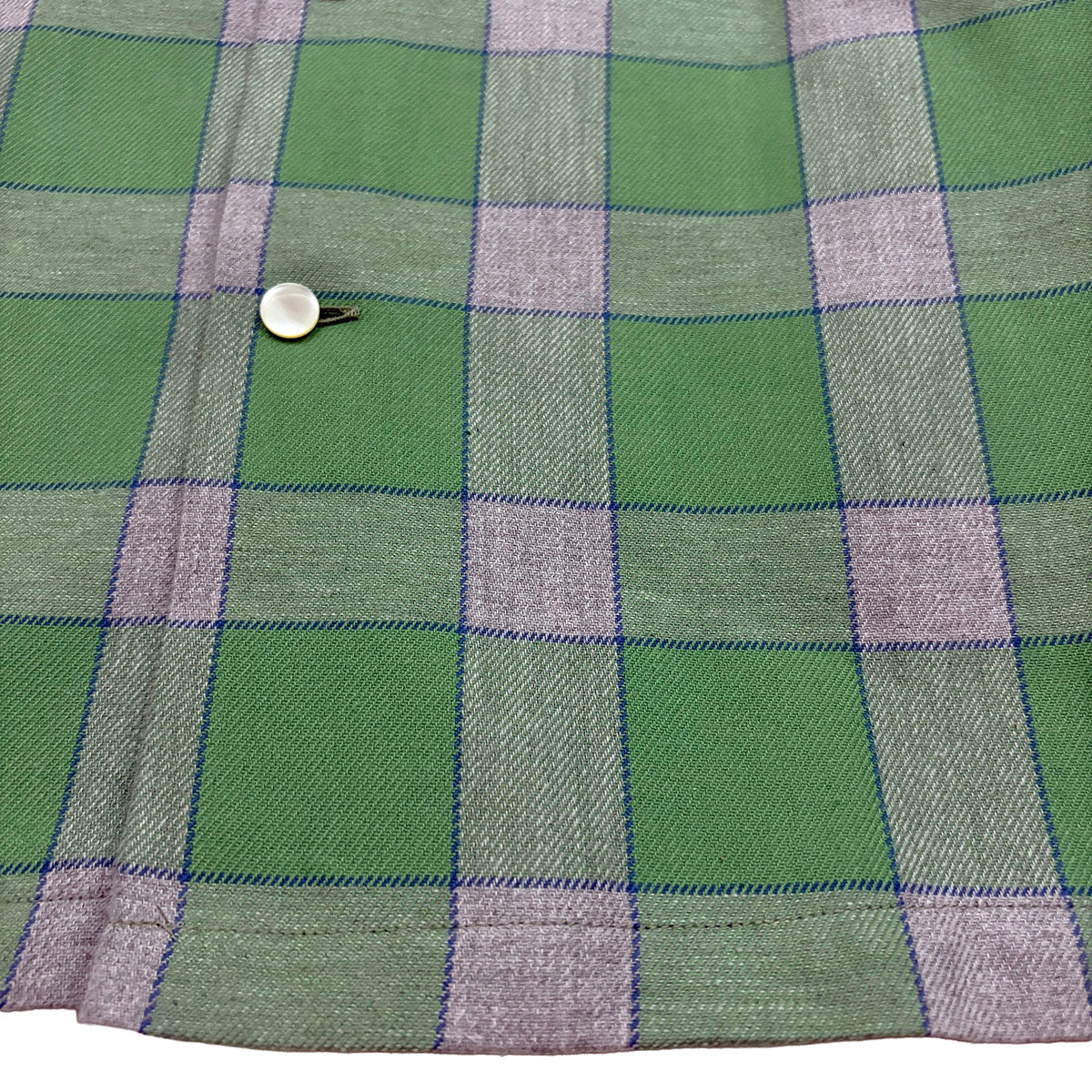 Windowpane Check 2 Flap Open Shirt