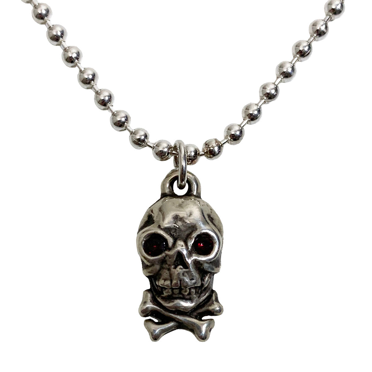 Silver Skull Charm Necklace