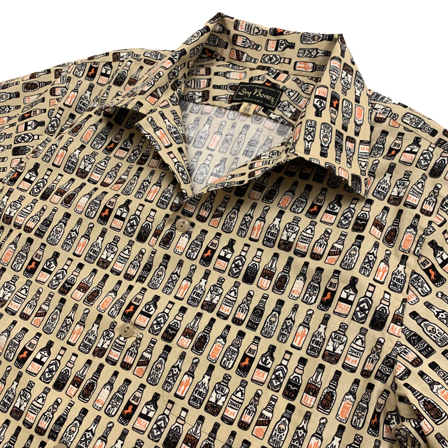S/S Print Open Shirt “ALE & LAGER”