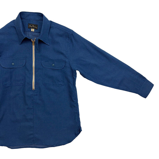 Embroidery Stitches Half Zip Work Shirt