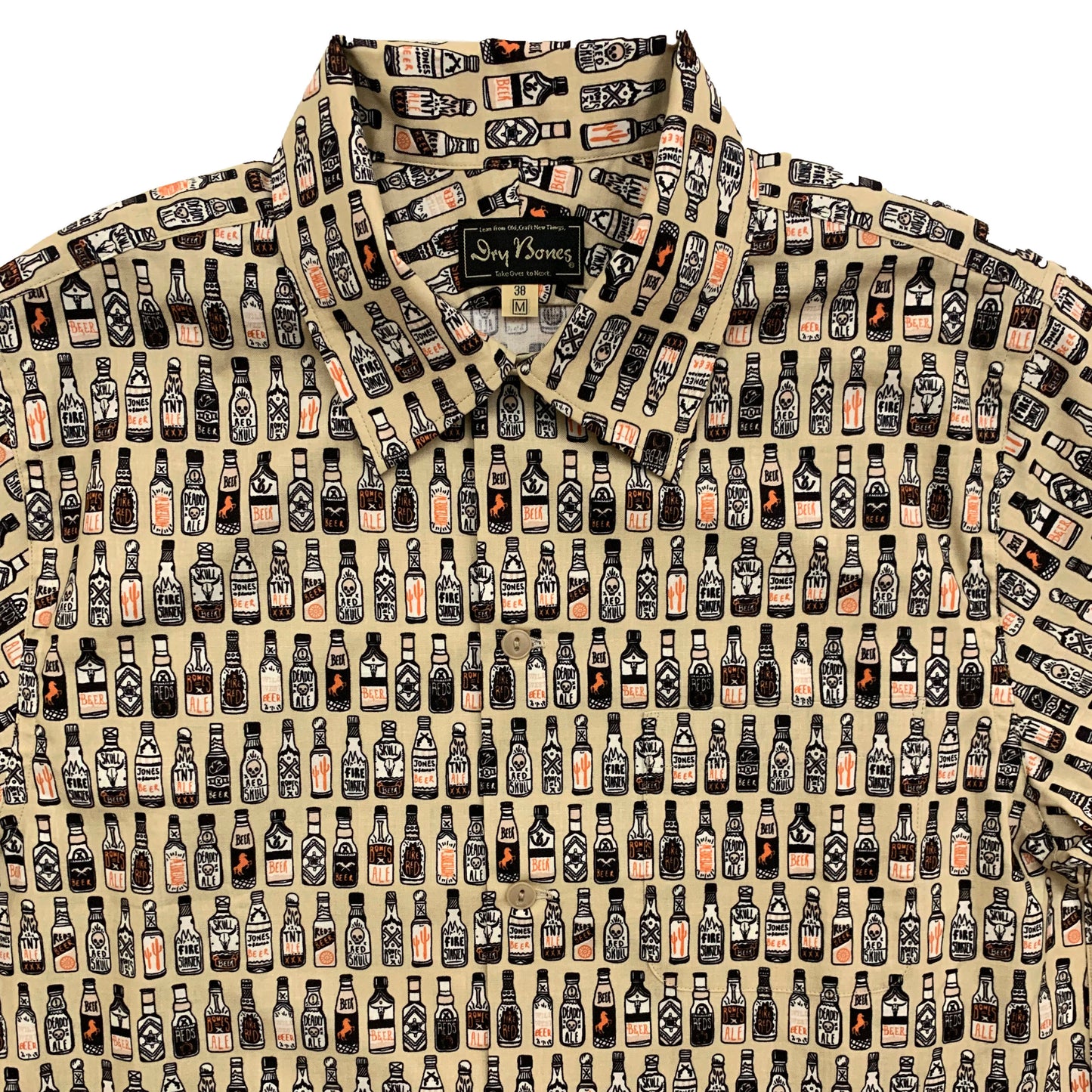 S/S Print Open Shirt “ALE & LAGER”
