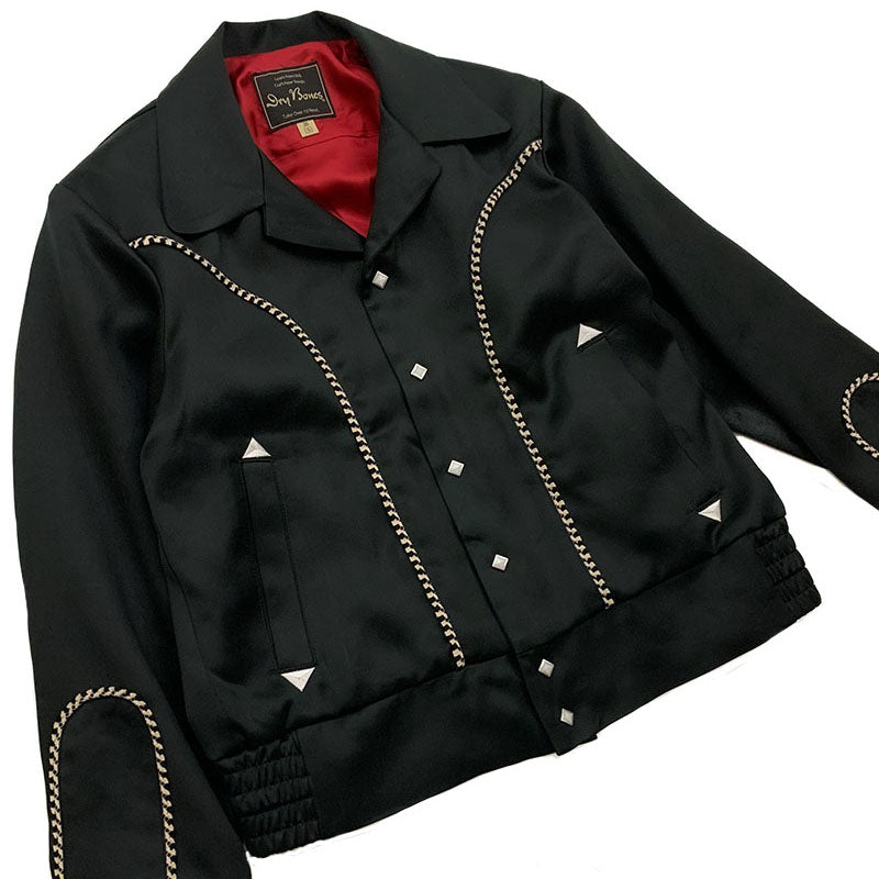 Western Plain Style Satin Jacket