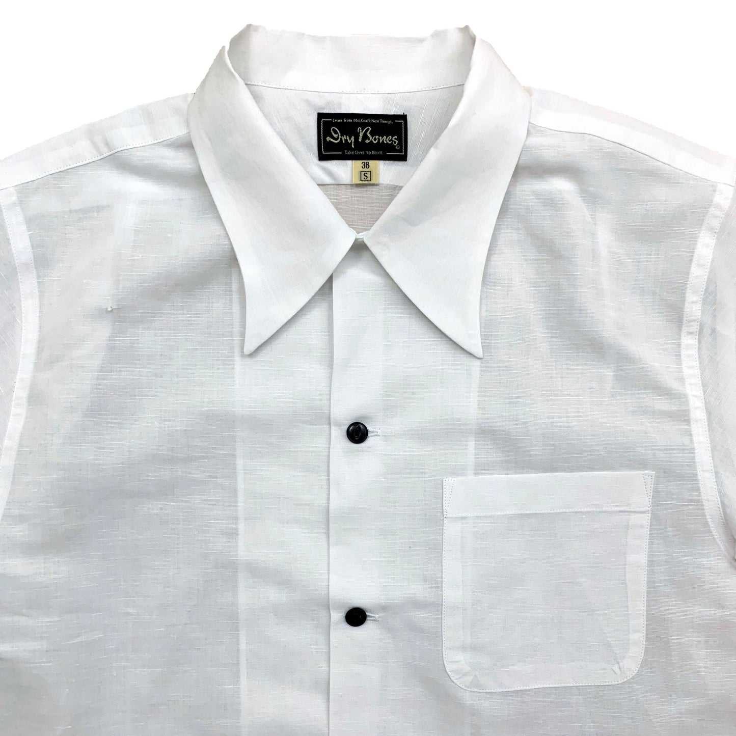 S/S White Open Shirt