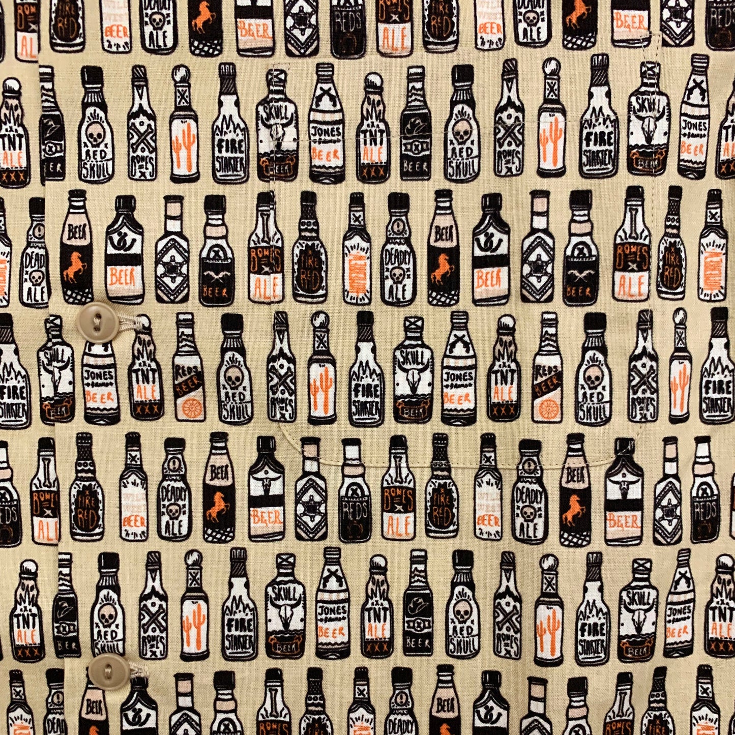 S/S Print Open Shirt “ALE & LAGER”