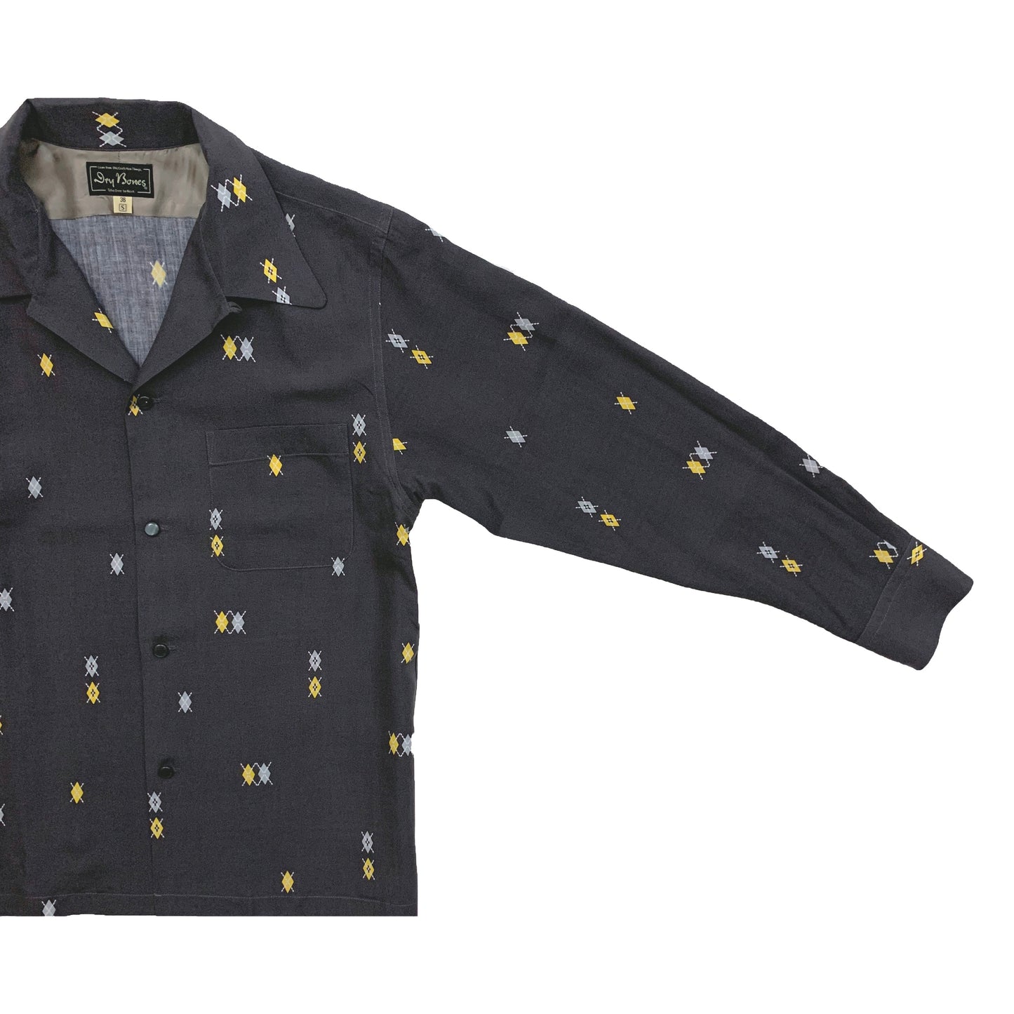 Long Sleeve Print Open Shirt “DOTTING ARGYLE”