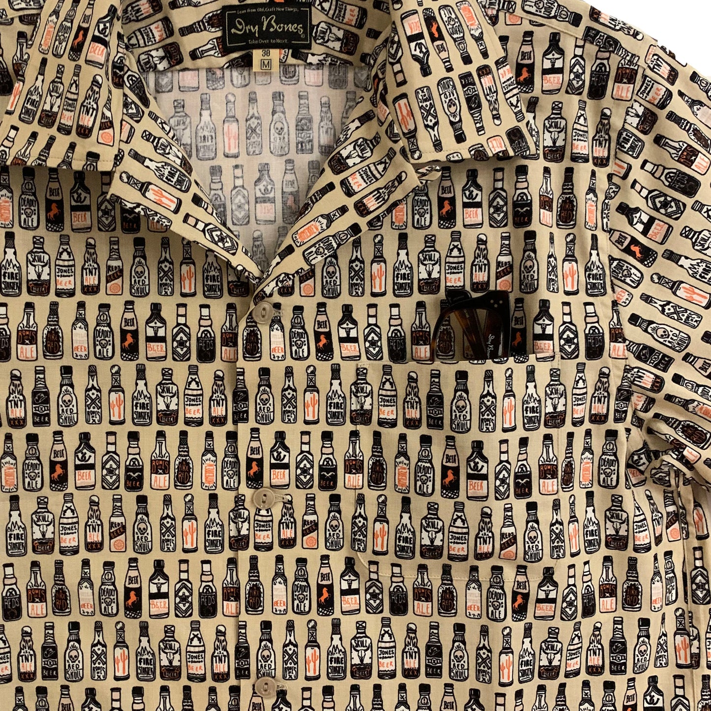 S/S Print Open Shirt “ALE & LAGER”