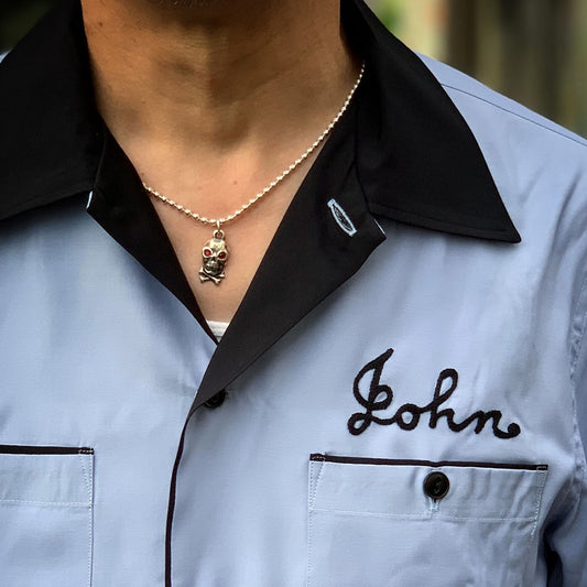 Silver Skull Charm Necklace