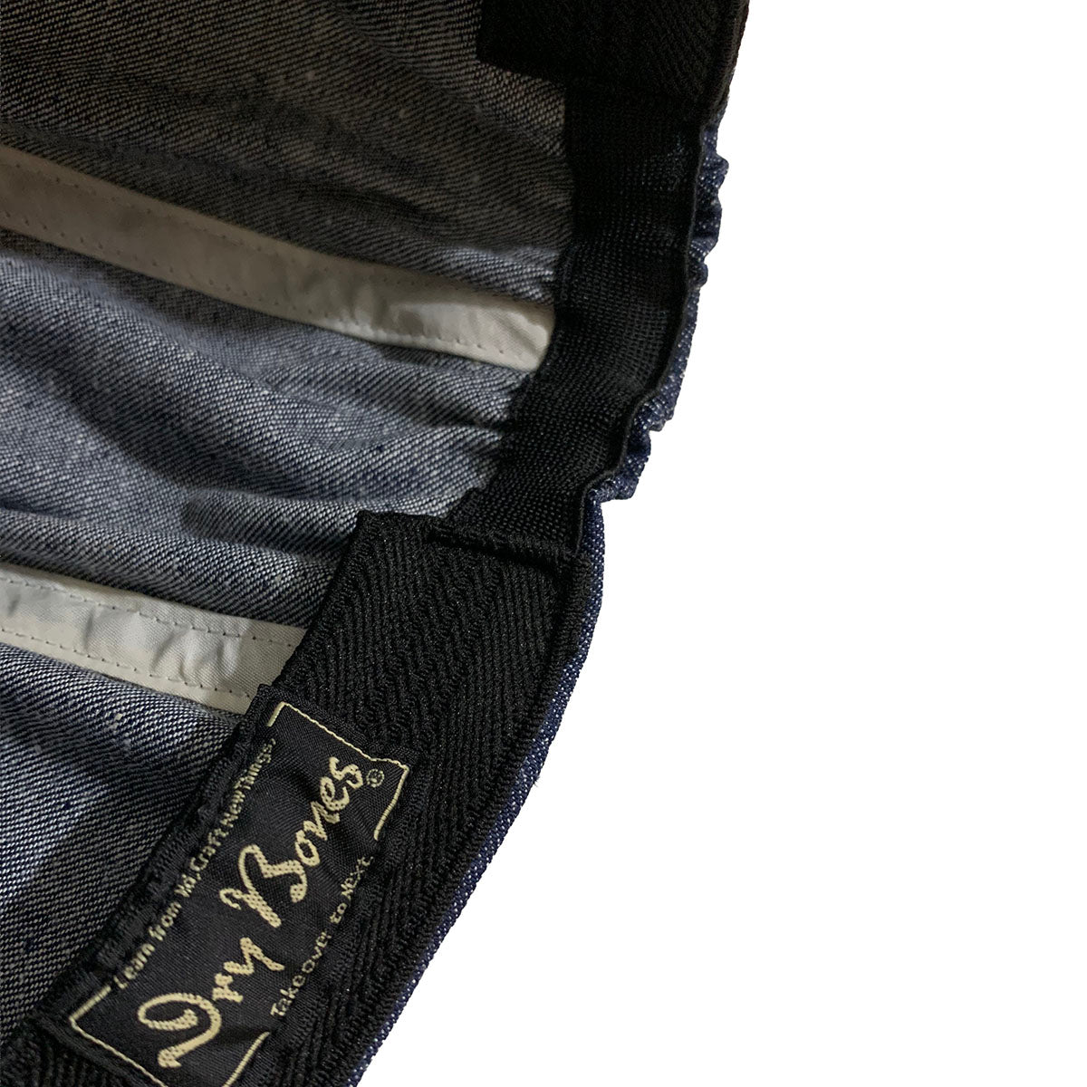Navy Stitch Denim Casquette
