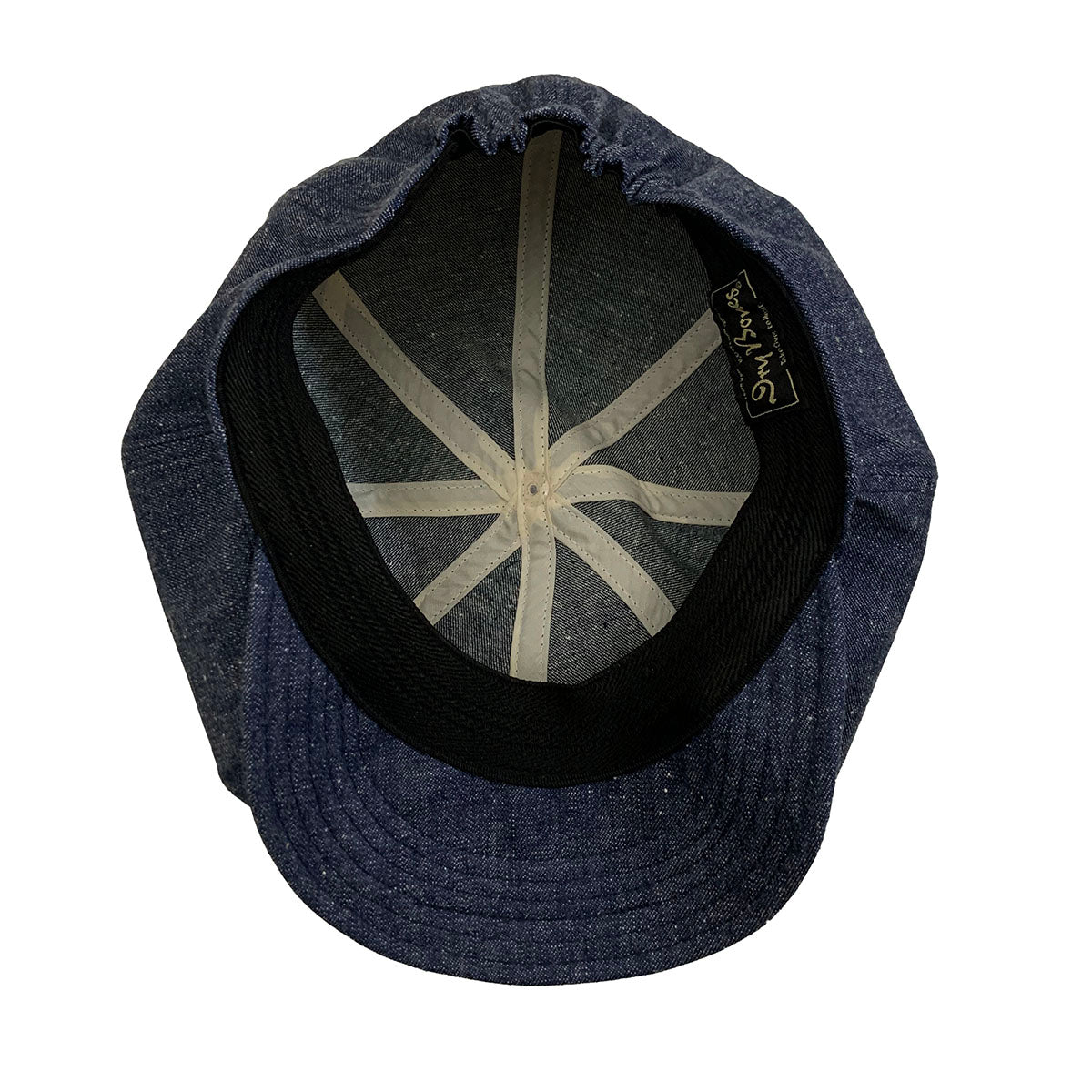 Navy Stitch Denim Casquette
