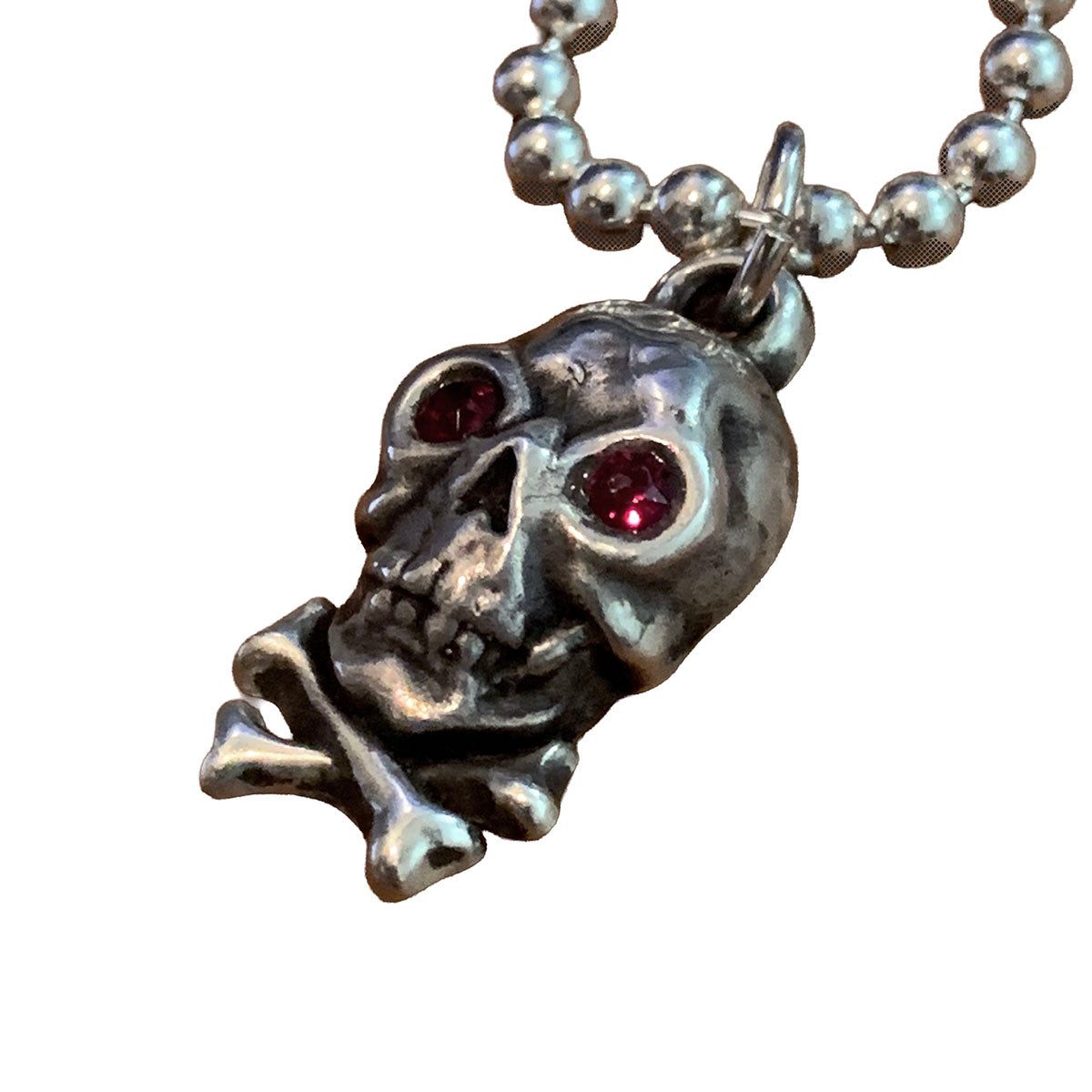 Silver Skull Charm Necklace