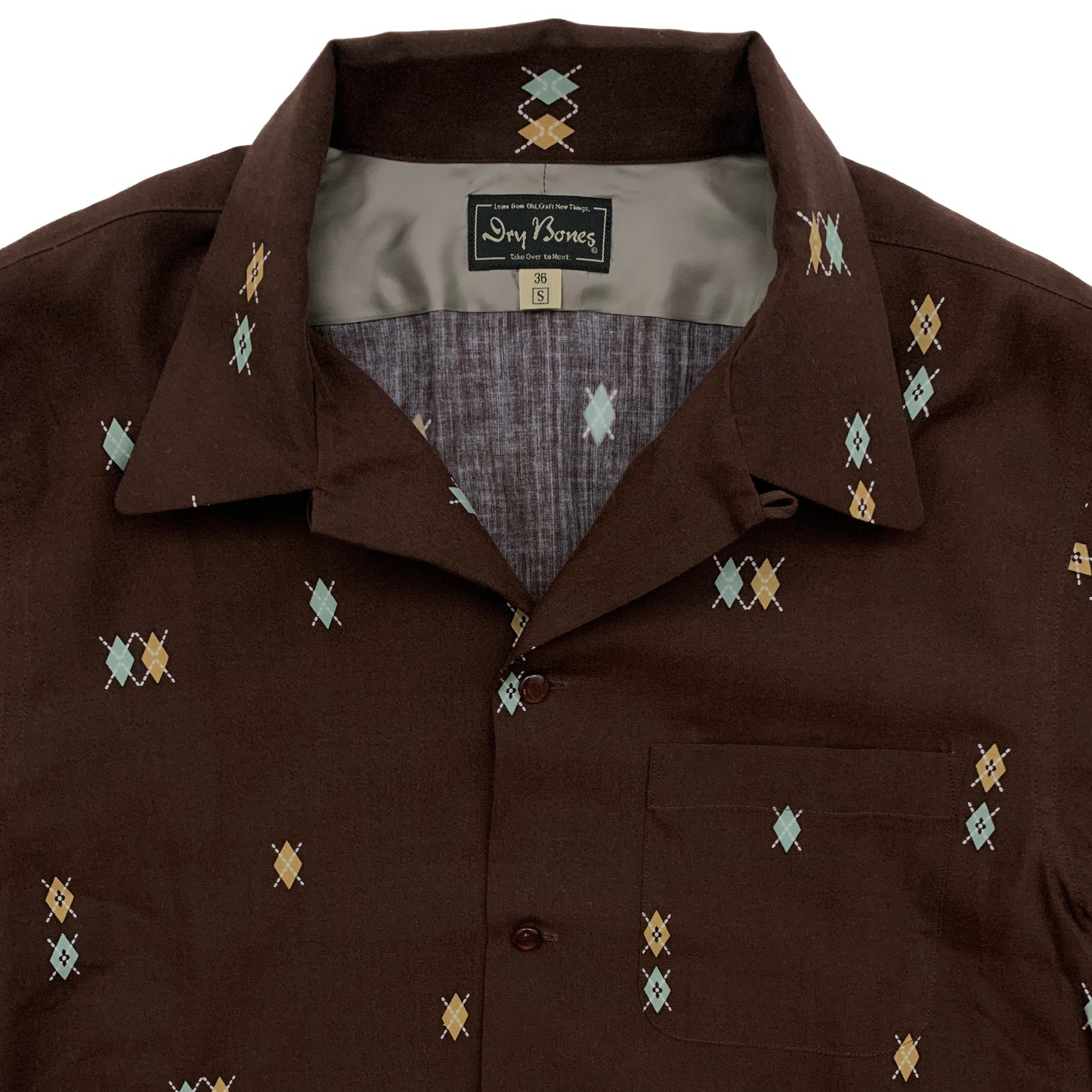 Long Sleeve Print Open Shirt “DOTTING ARGYLE”