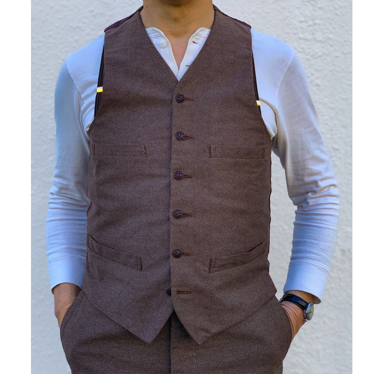 Striped 4-pocket vest