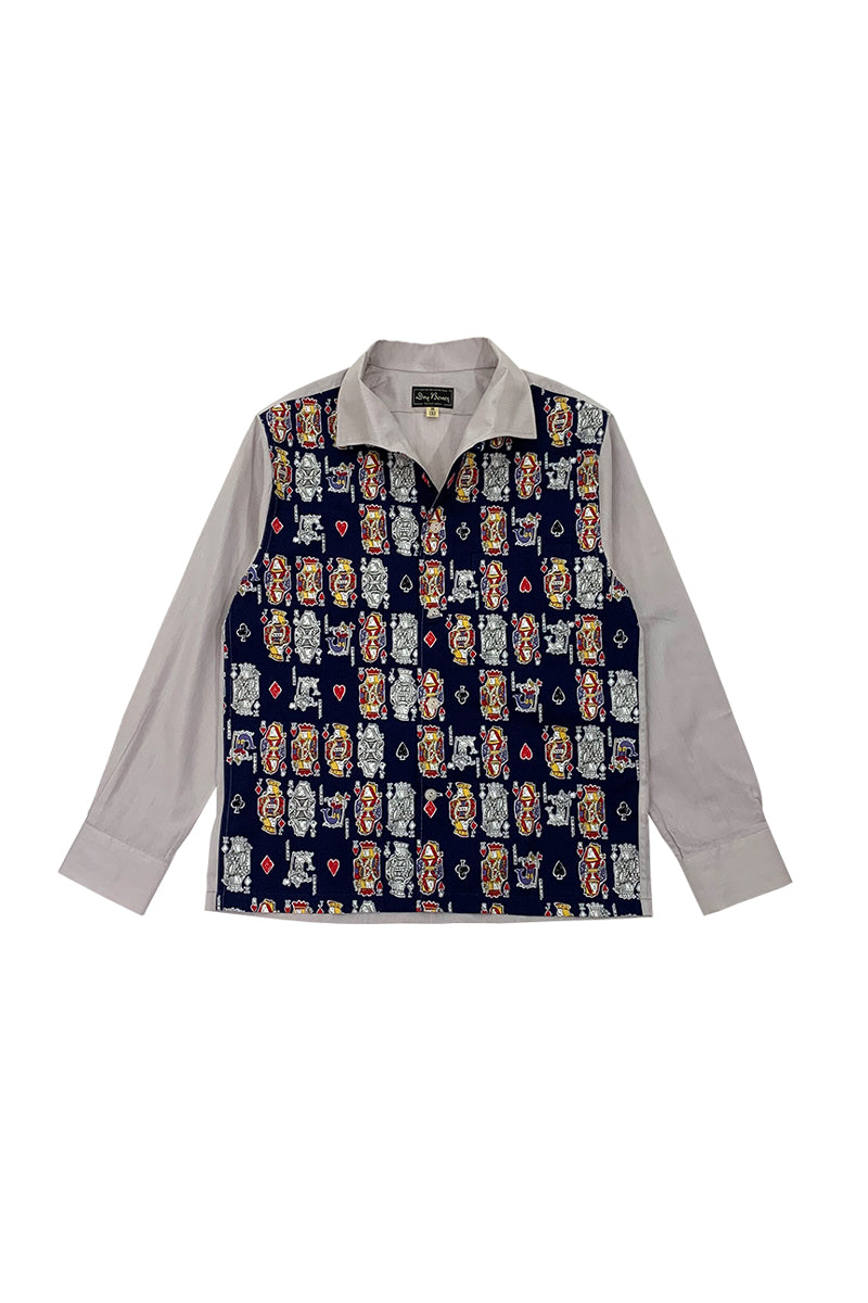 2 Tone Italian Collar Shirt