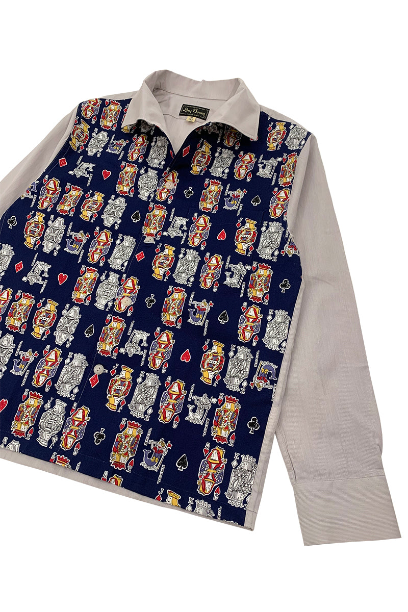 2 Tone Italian Collar Shirt