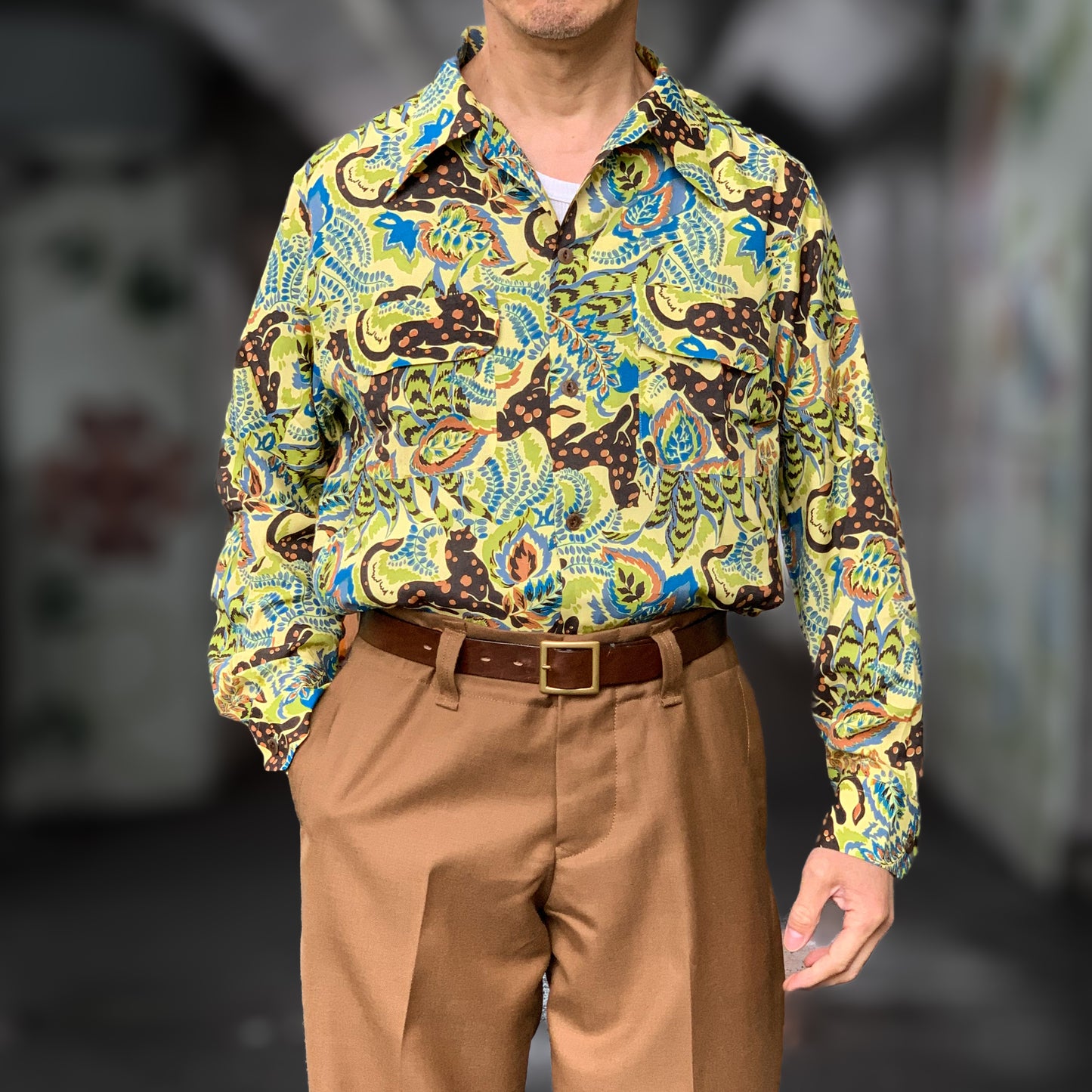 L/S Hawaiian Shirt “PANTHER”