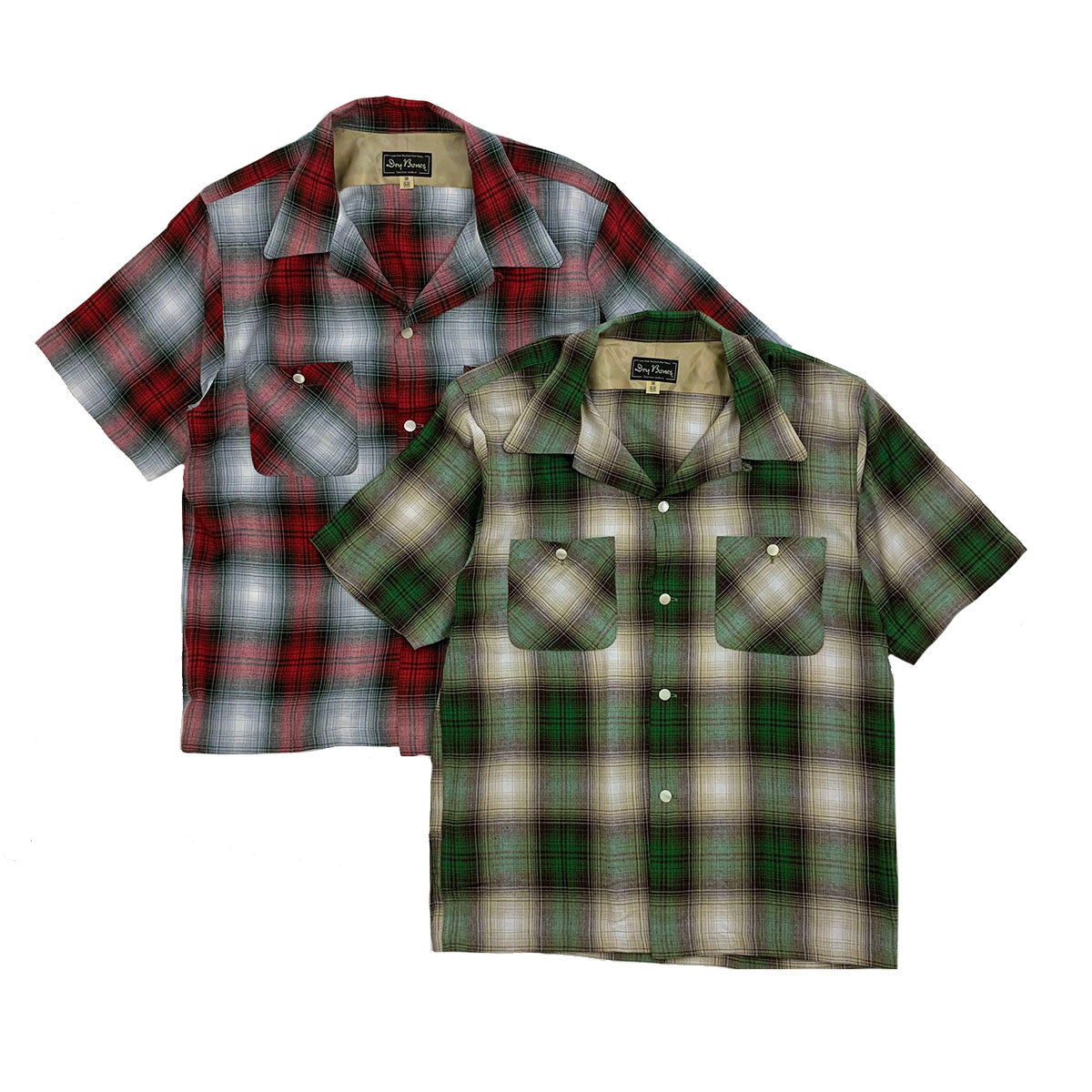 S/S Ombre Check Open Shirt