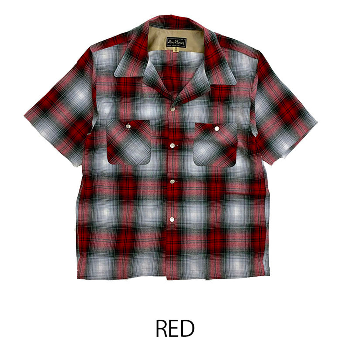 S/S Ombre Check Open Shirt