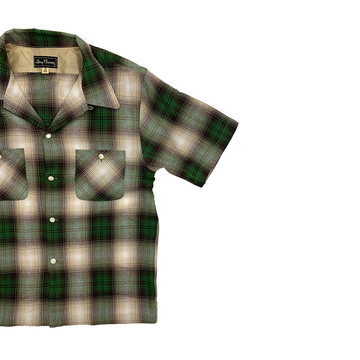 S/S Ombre Check Open Shirt