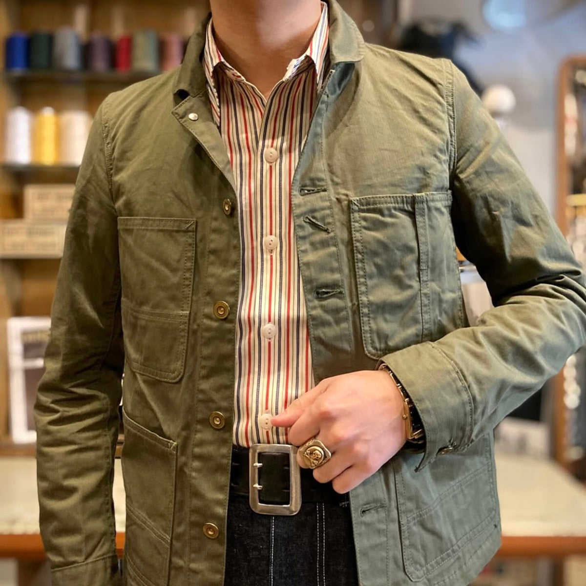 Alternate Stripe Work Shirt