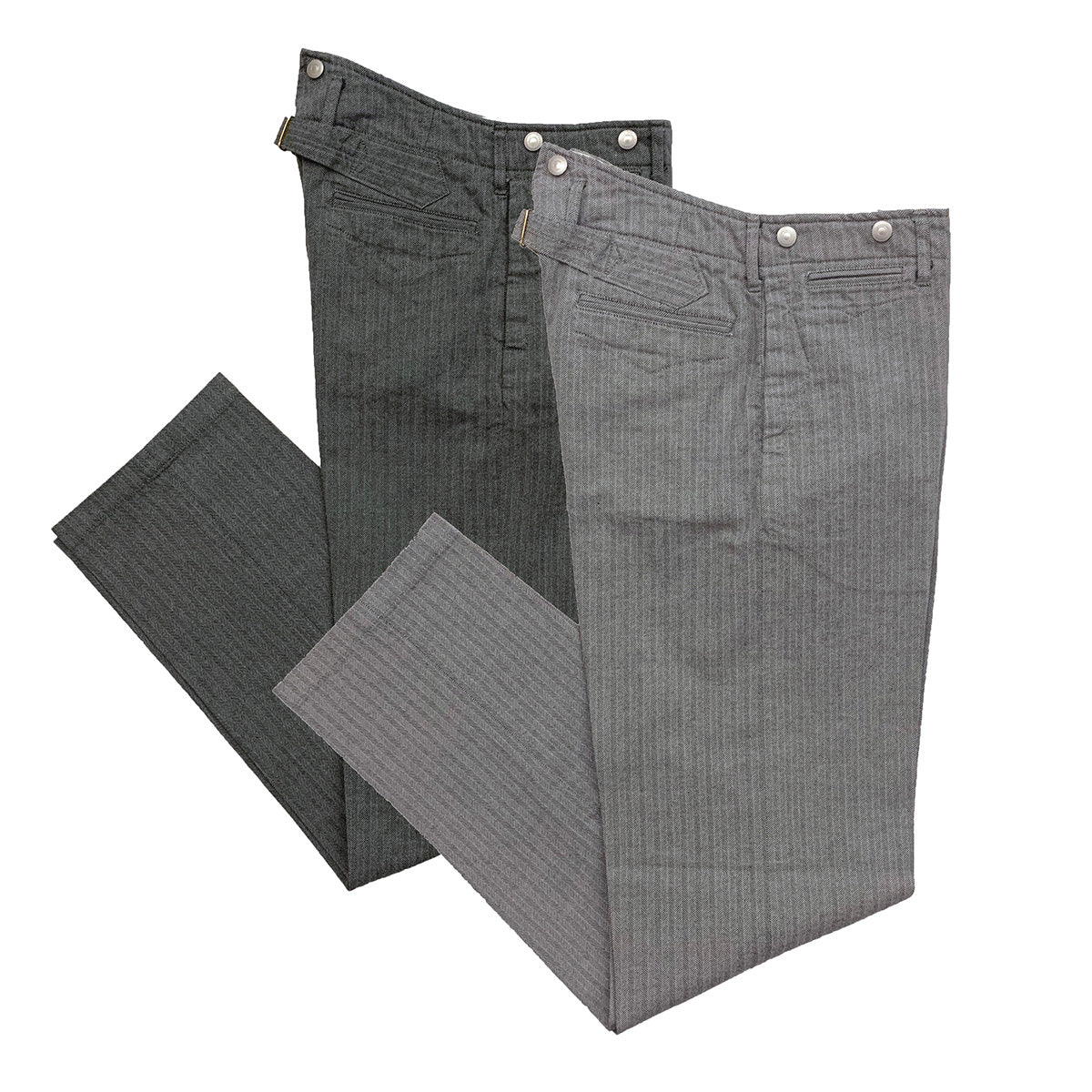 High Back Herringbone Work Trousers