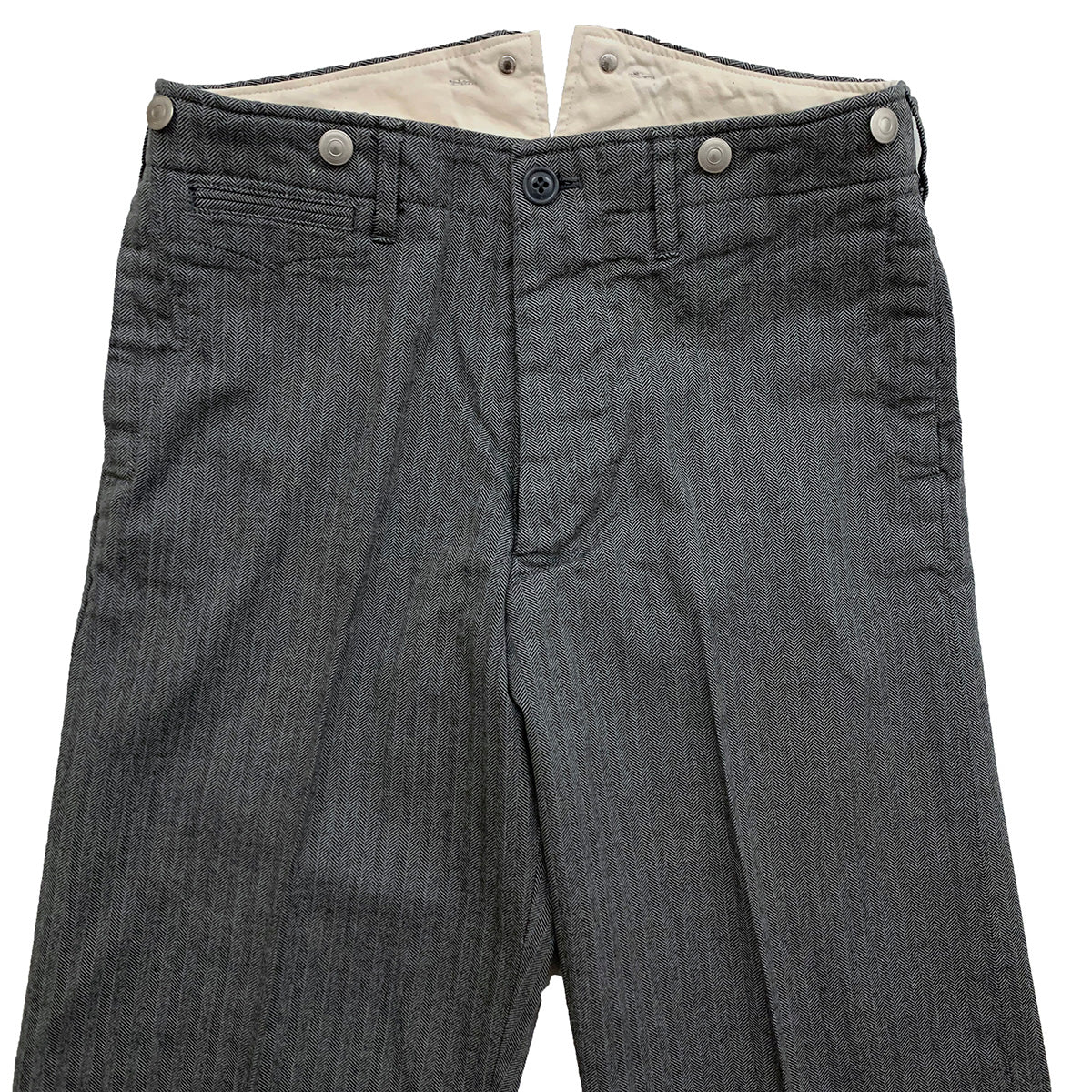 High Back Herringbone Work Trousers