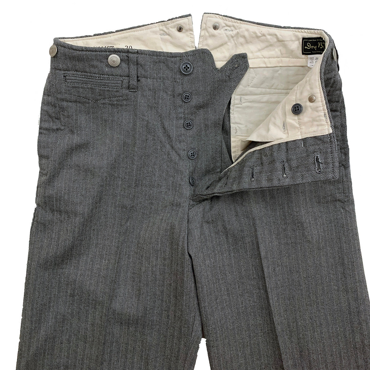 High Back Herringbone Work Trousers