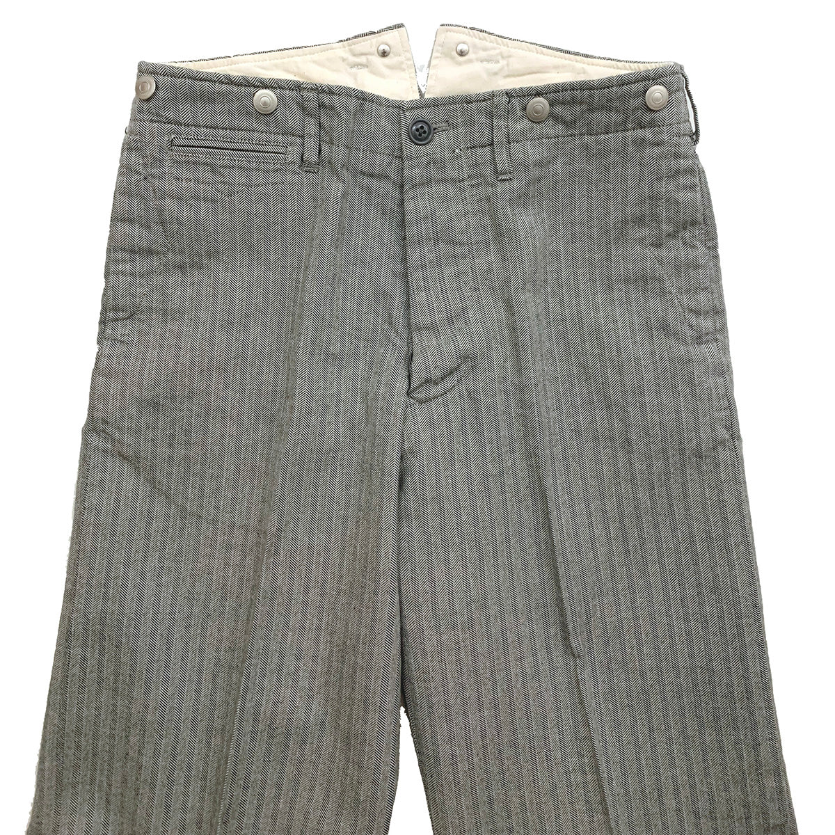 High Back Herringbone Work Trousers