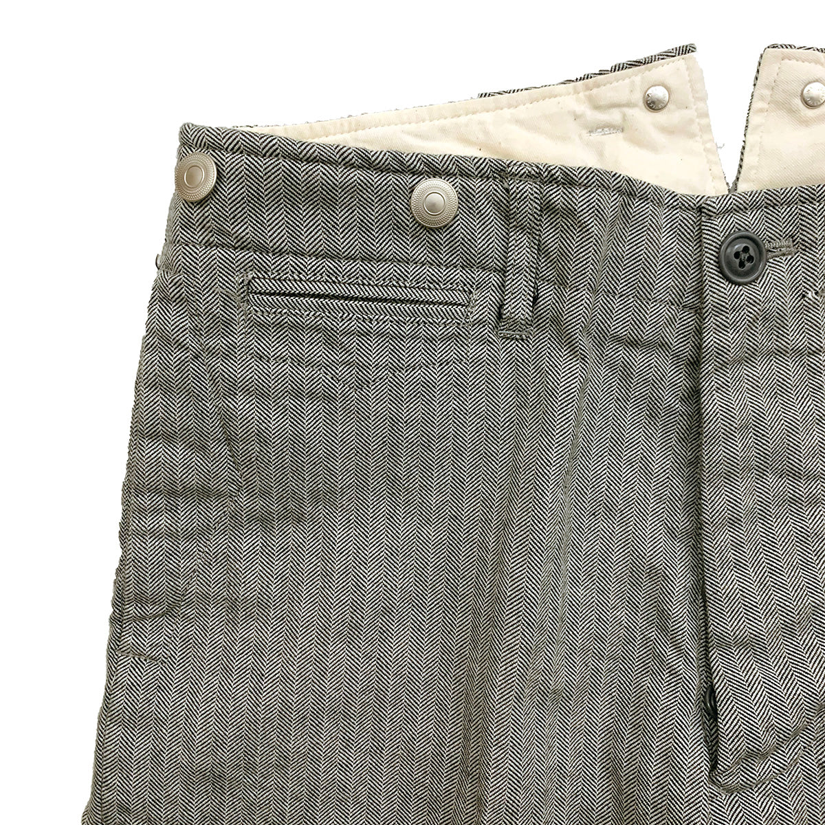 High Back Herringbone Work Trousers