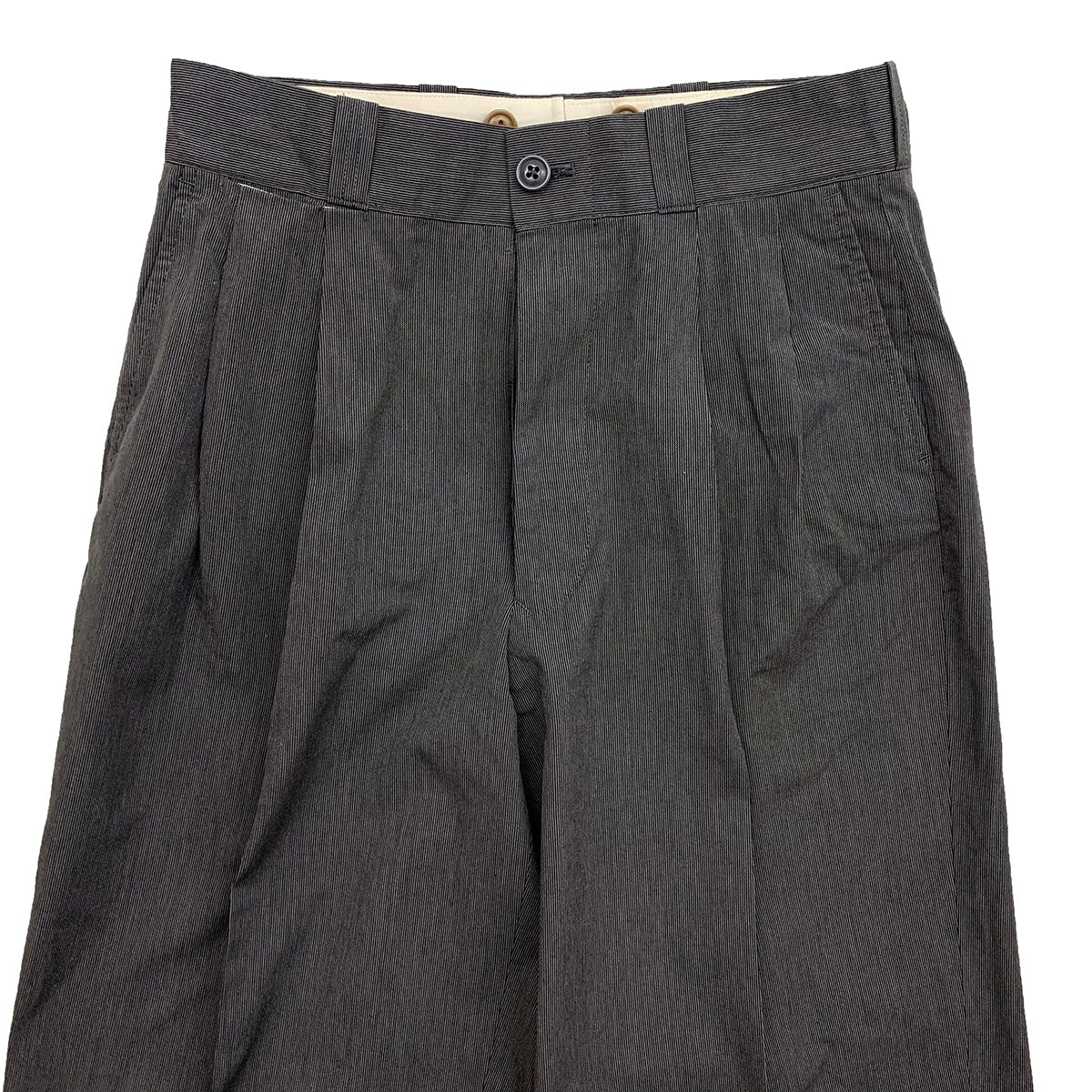 Cotton Hairline Two Tuck Work Trousers