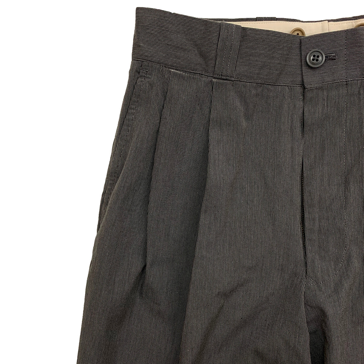 Cotton Hairline Two Tuck Work Trousers